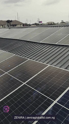 A rooftop view from the project with 59.5 kWp of solar.